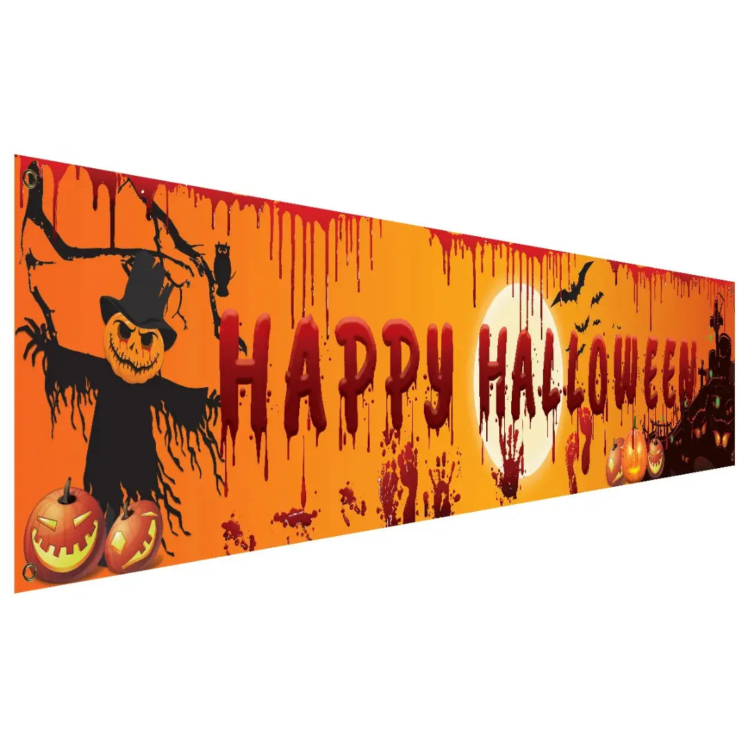 Happy Halloween Banner 250 cm Long Hanging Decoration
