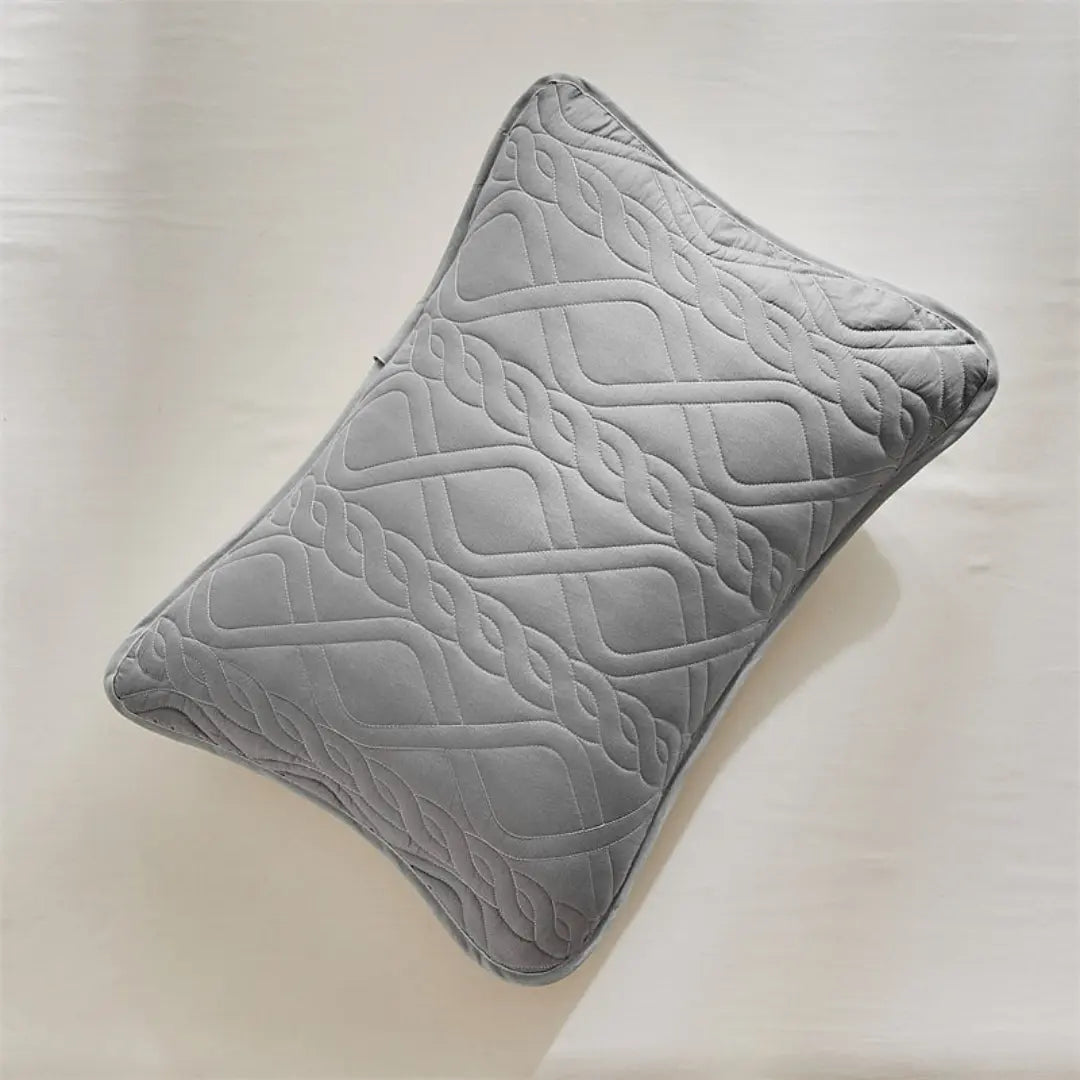 Arvella 3-Piece Lightweight Rhombus Quilted Bedspread Set - Diamond Pattern Embossed Quilt with Pillow Shams