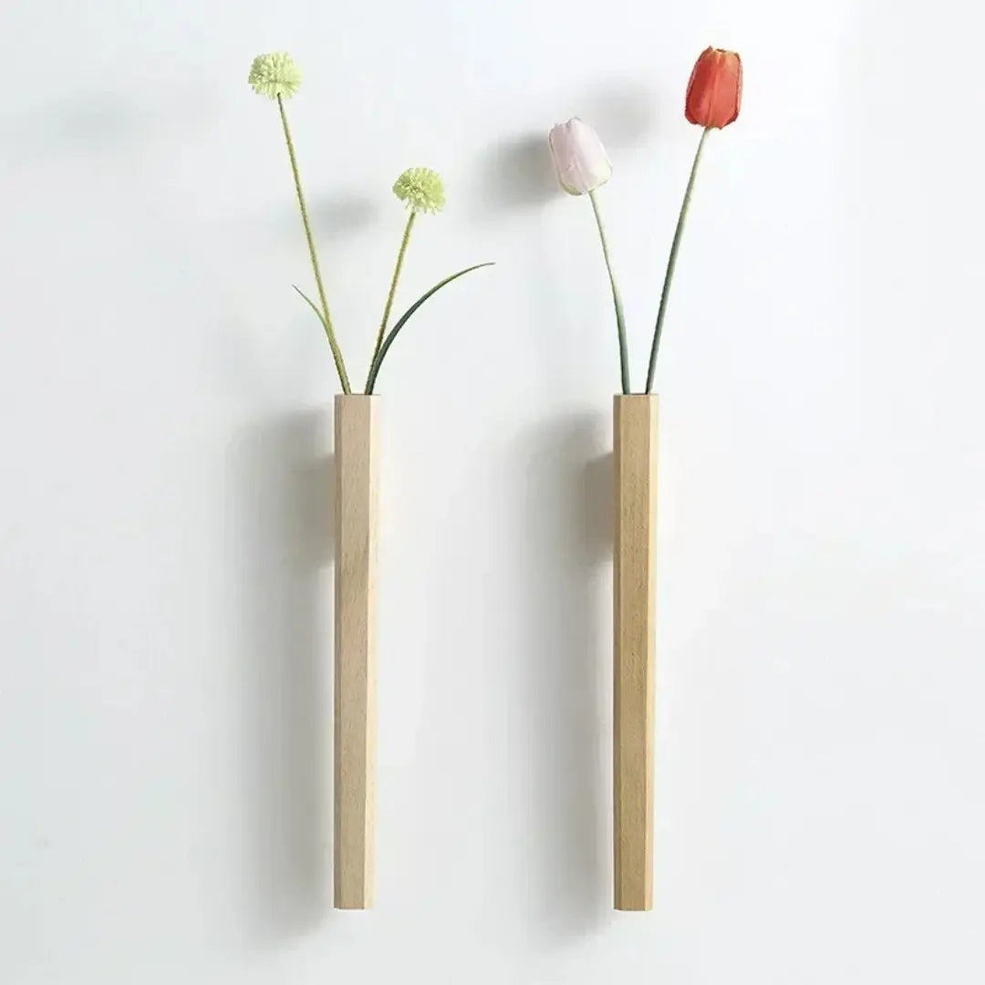 Bohemian Wall Hanging Wooden Flower Vase