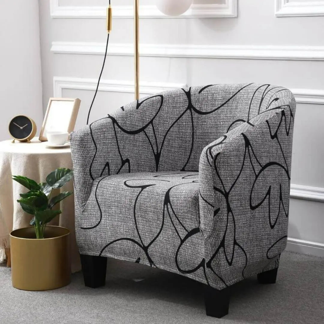 Celora Stretch Club Chair Slipcover - Elegant Tub Chair Protector with Soft Durable Fabric