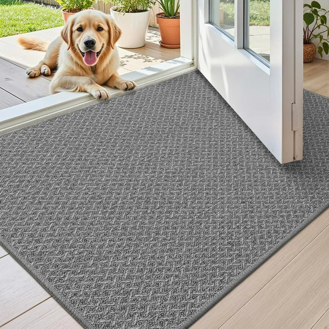 Novara Low-Profile Indoor Entrance Mat - Non-Slip Backing and Easy-Clean Design