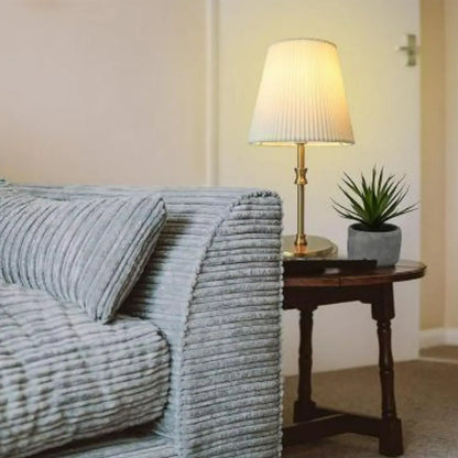 Gold Retro Bedside Lamp - 3-Way Touch Control with Dimmable LED Bulb