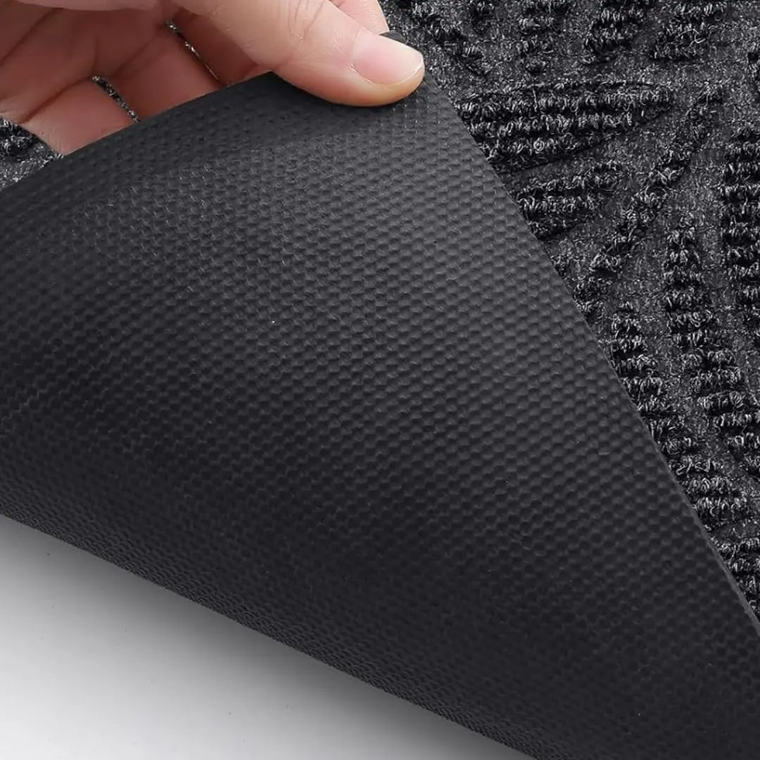 HomaxyGuard Outdoor Dirt Trapper Mat - Heavy-Duty Rubber Backed Mat for Front Door and Garden
