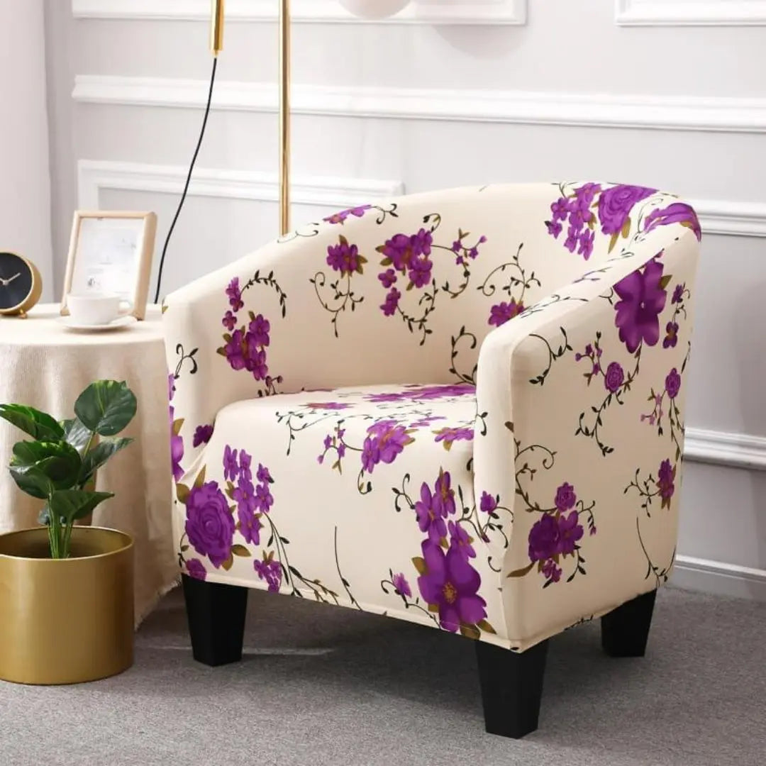 Celora Stretch Club Chair Slipcover - Elegant Tub Chair Protector with Soft Durable Fabric