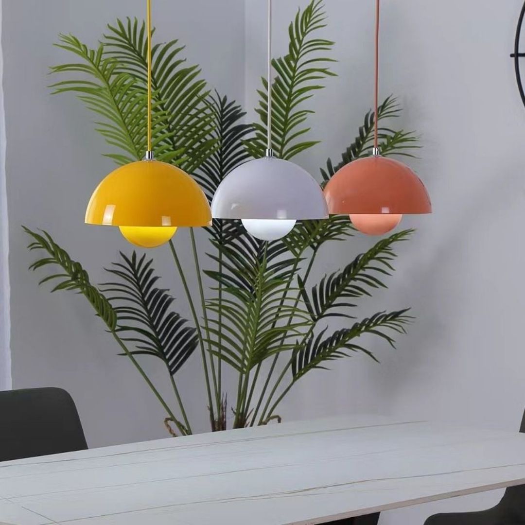 AuroraGlo LED Pendant Lamp - Modern Flower-Pot Style Hanging Light for Cozy Interiors