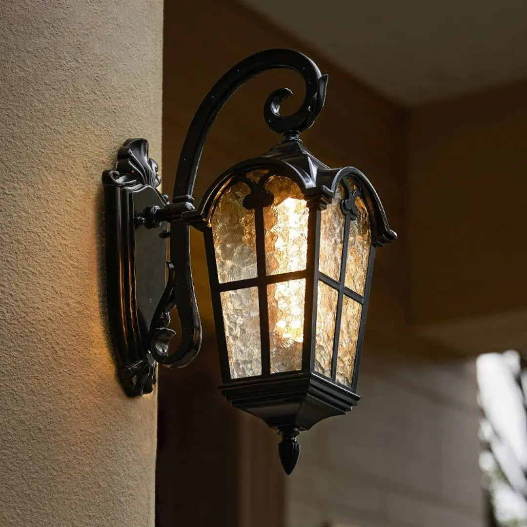 Rovira Ancient Rome Solar Outdoor Wall Light - Waterproof Vintage Sconce with Remote and E27 Bulb
