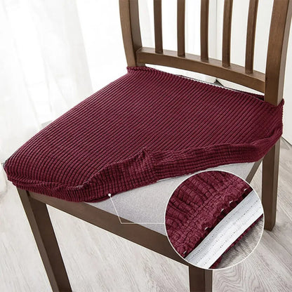Zivora Dining Chair Seat Covers - Stretch Jacquard Slipcovers with Elastic Band