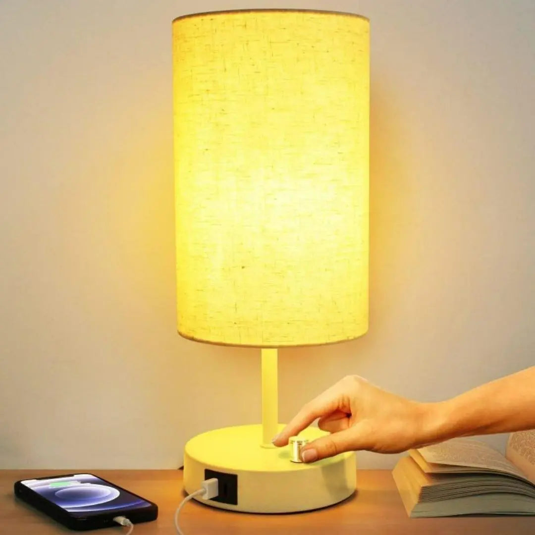 Suraight Touch Bedside Lamp - 3-Way Dimmable with USB Charging