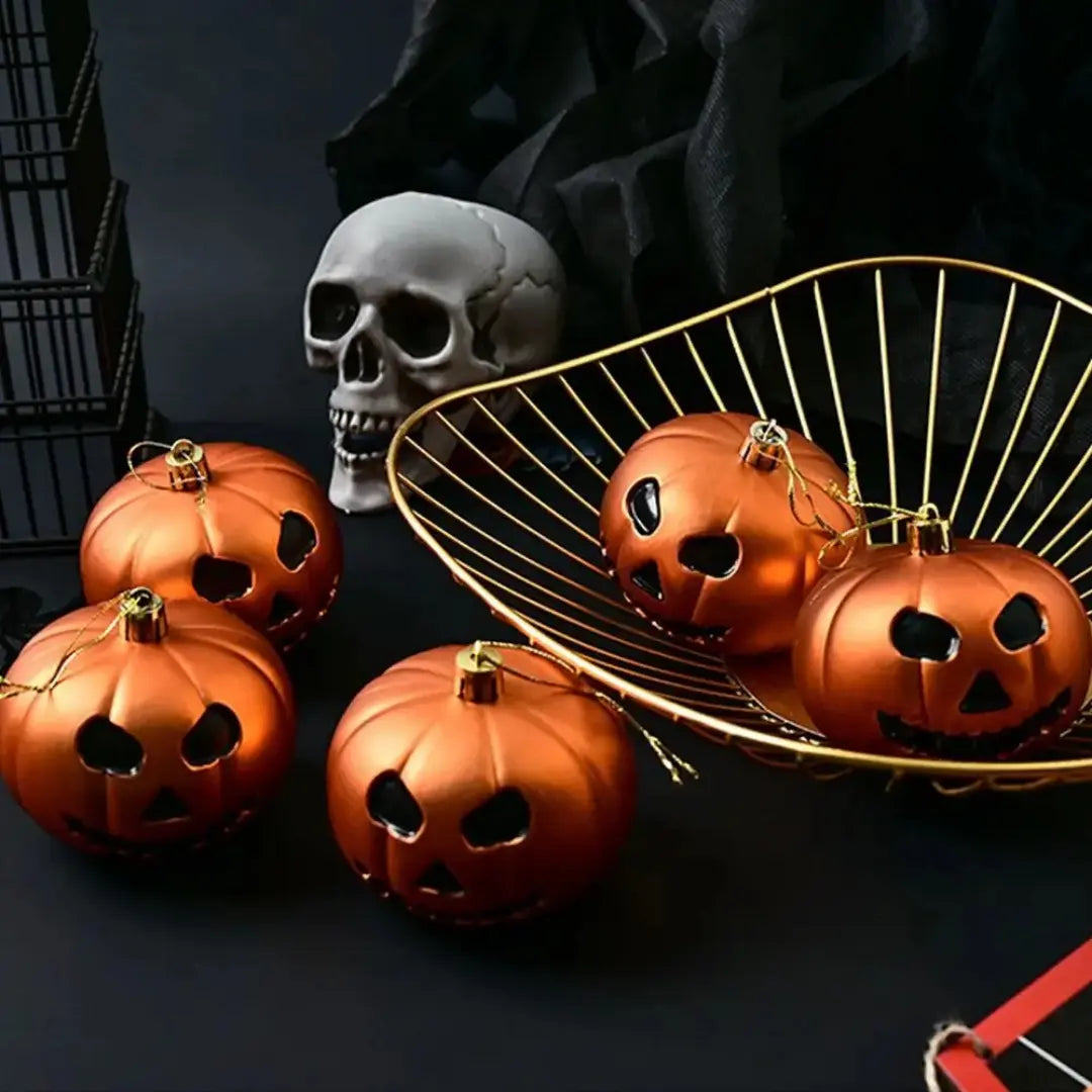 3 PCs Vintage Halloween Pumpkin Hanging Balls