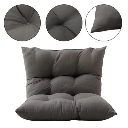 Dark Grey Swing Bench Cushion - 120x80 cm Thick Cotton Seat Pad