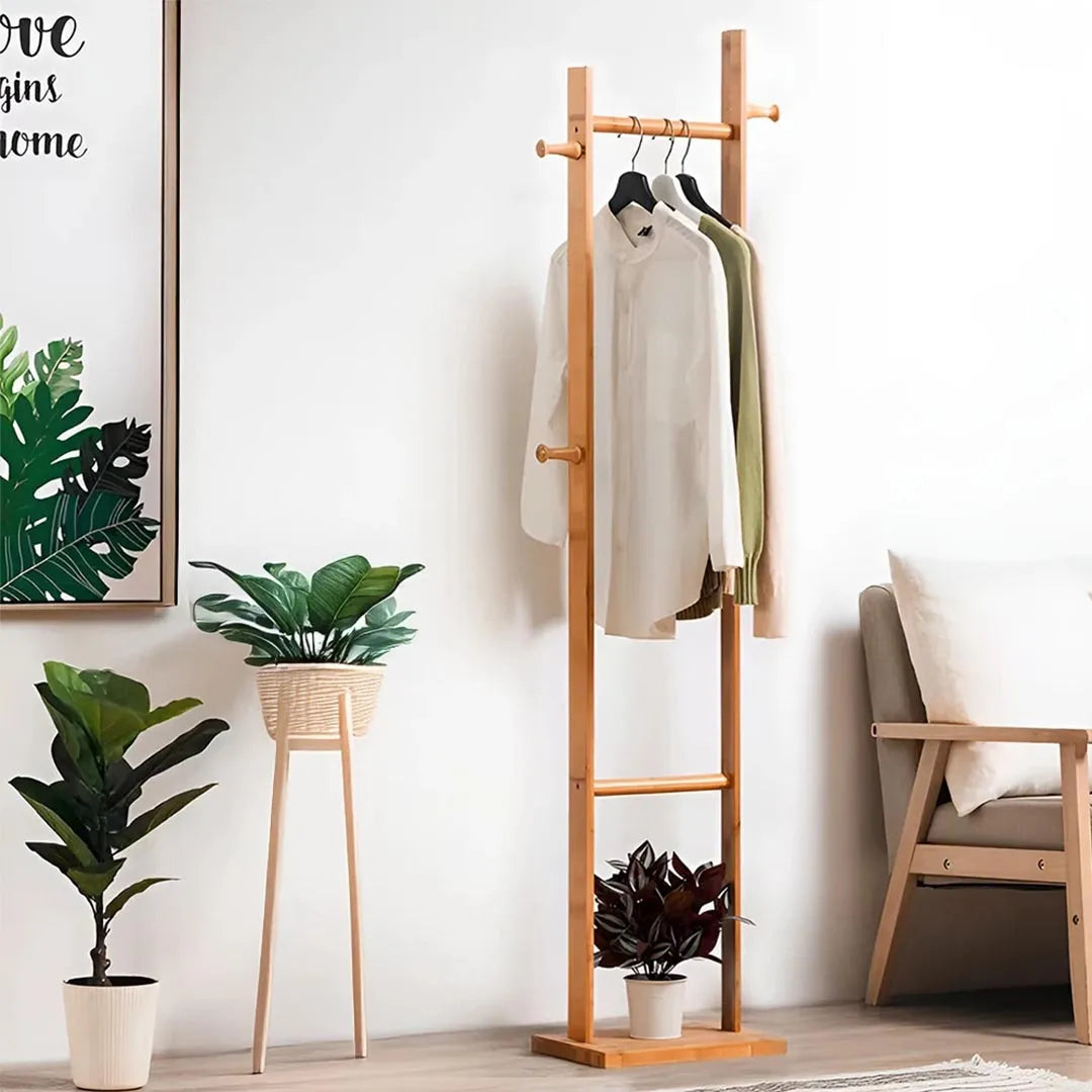 Wooden Simple Independent Coat Rack
