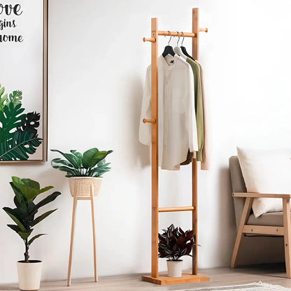 Wooden Simple Independent Coat Rack
