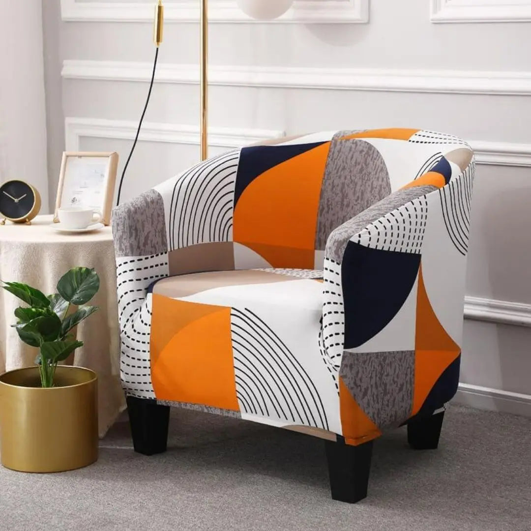 Celora Stretch Club Chair Slipcover - Elegant Tub Chair Protector with Soft Durable Fabric