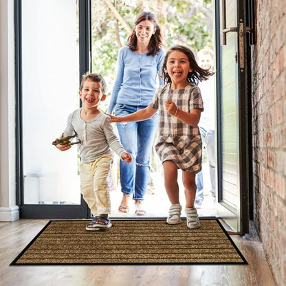 RibbedGuard Heavy-Duty Door Mat - Non-Slip Rubber Backed Indoor and Outdoor Entrance Mat