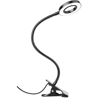 LED Clip-On Desk Lamp - Gooseneck with 3 Colours and 10 Brightness Modes