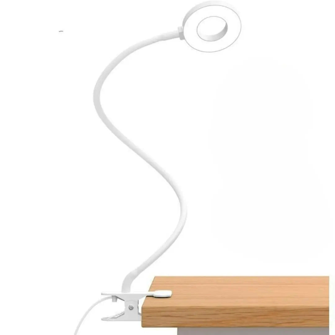 LED Clip-On Desk Lamp - Gooseneck with 3 Colours and 10 Brightness Modes