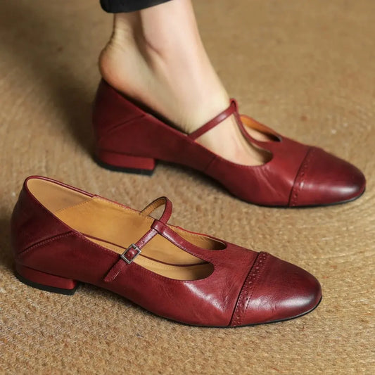 Graneth Genuine Leather Flats