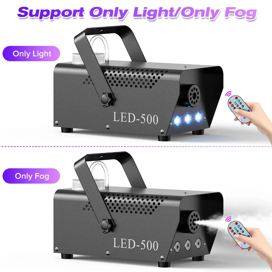 U'King Smoke Machine with RGB LED Lights and Remote Control for Party, DJ, Disco, and Halloween