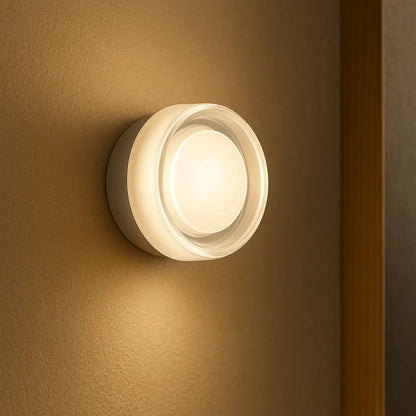 LumaGlow - Modern Glass Shade LED Wall Lamp