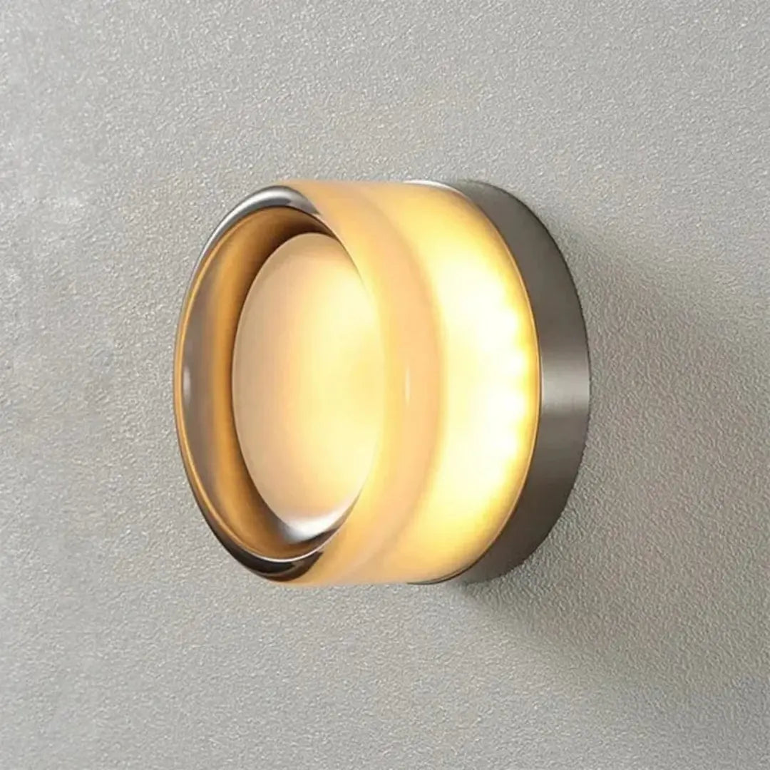 LumaGlow - Modern Glass Shade LED Wall Lamp