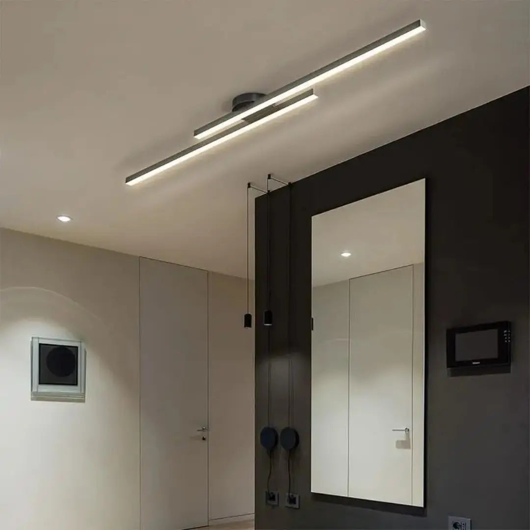 LED Ceiling Light - Modern Black Linear Ceiling Light
