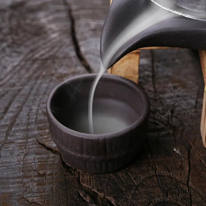 Ceramic Backflow Incense Burner - Fountain & Candlestick Ornament