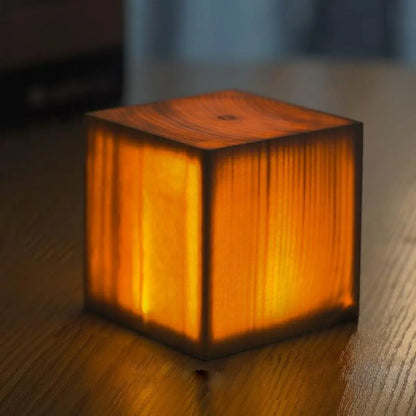 GloedHout Rechargeable Touch Table Lamp - Wood and LED Harmony for Elegant Spaces