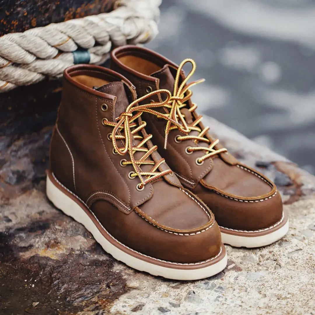 Maden Vintage Ankle Boots in Genuine Crazy Horse Leather