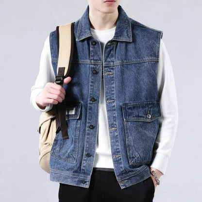 Sentry Washed Denim Vest