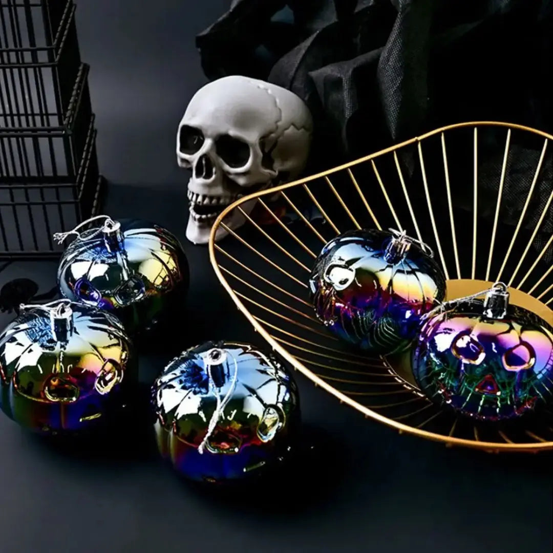 3 PCs Vintage Halloween Pumpkin Hanging Balls