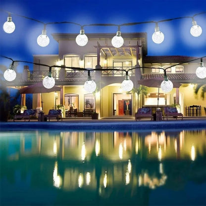 CrystalGlow Solar String Lights - Waterproof Outdoor Fairy Lights LED Crystal Balls