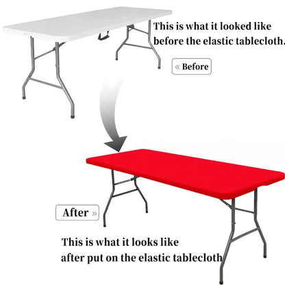 Elastic Tablecloth Cover - Washable Indoor and Outdoor Table Cover