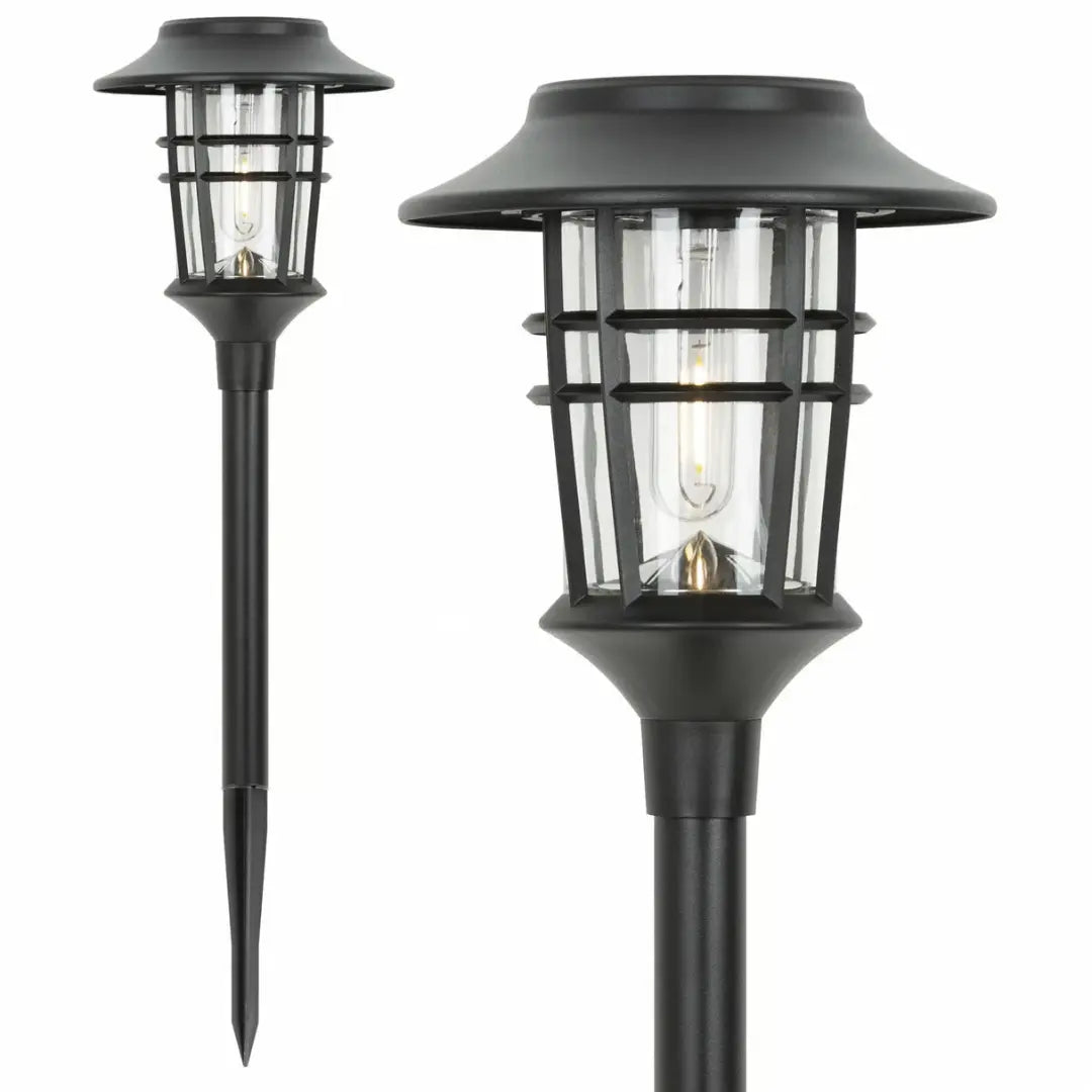 Solar Floor Lamp - Elegant Stainless Steel and Weatherproof