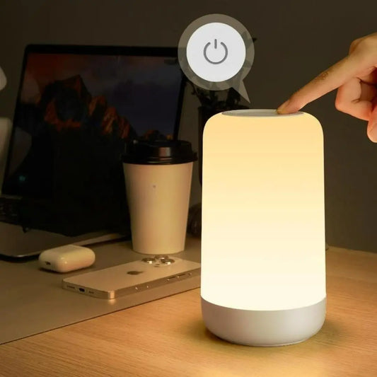 AuroraGlow Rechargeable RGB Touch Lamp - Elegant Mood Lighting
