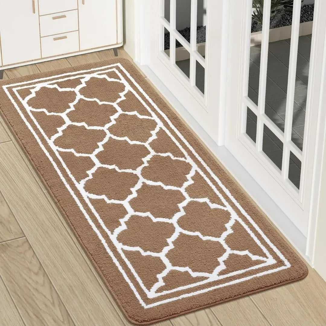 HomaxyClean Washable Dirt Trapper Mat - Non-Slip Low Profile Entrance Rug