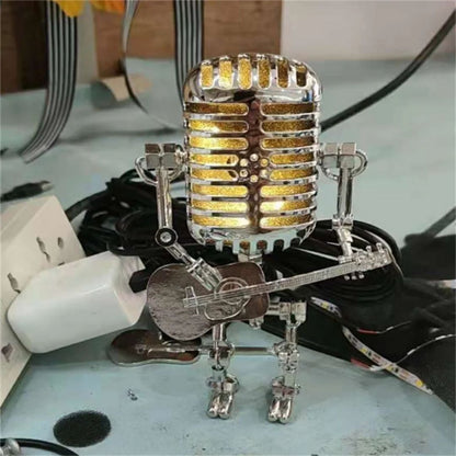 GuitarLamp Robot Table Lamp - Dimmable LED Light with Guitar Accent