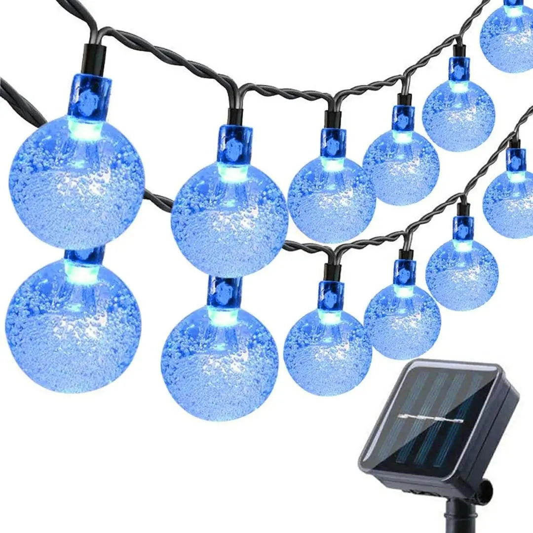 CrystalGlow Solar String Lights - Waterproof Outdoor Fairy Lights LED Crystal Balls