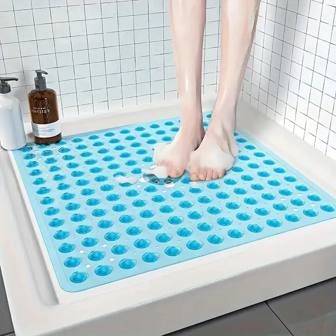 Non-Slip Square Bathtub Mat and Shower Mat - 53 x 53 cm