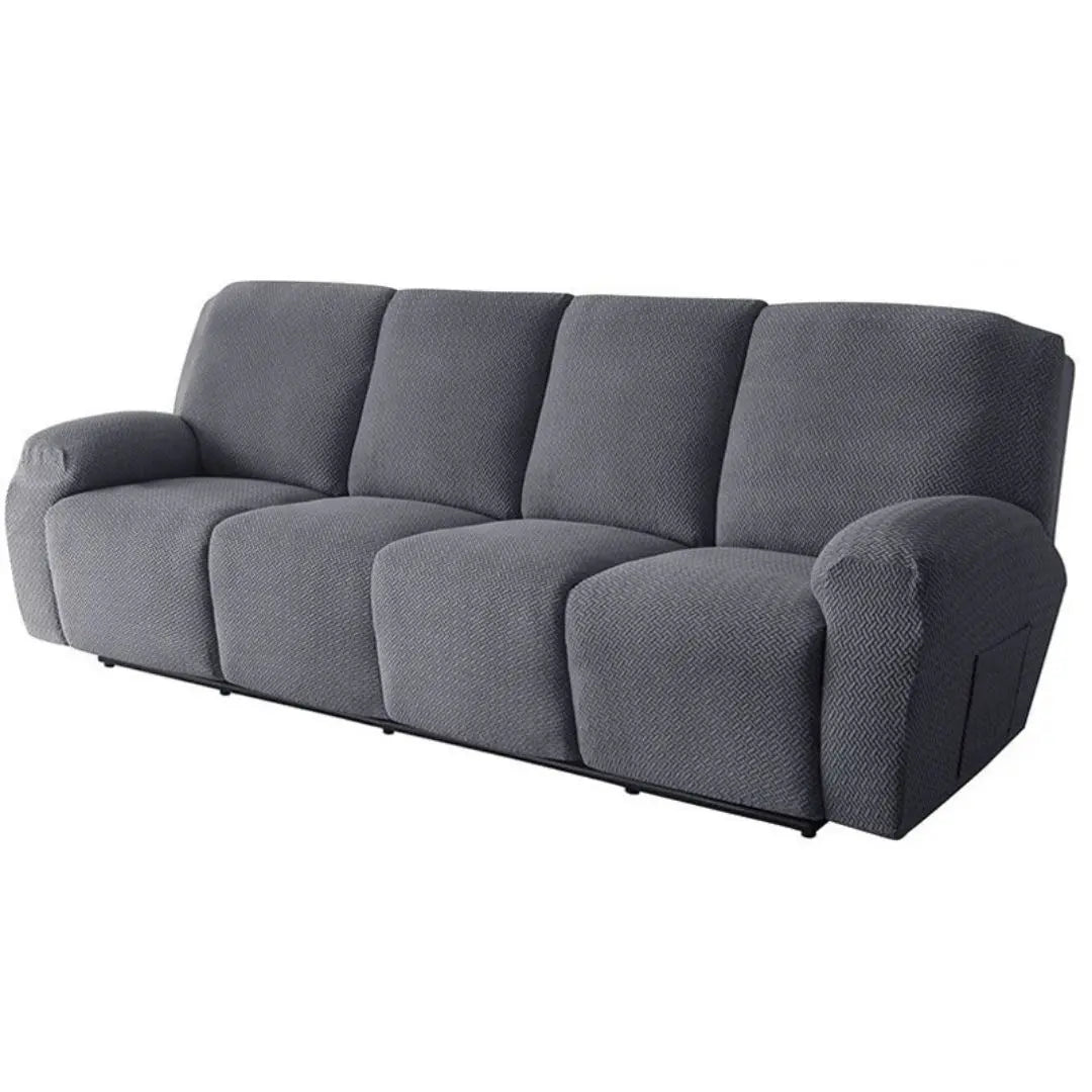 Varsi Polar Fleece Recliner Chair Covers - Stretch Slipcovers with Side Pocket for 1-4 Seater Recliners