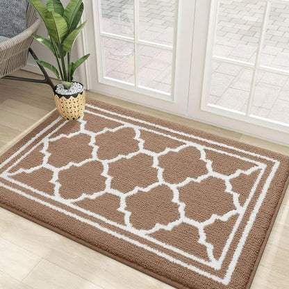 HomaxyClean Washable Dirt Trapper Mat - Non-Slip Low Profile Entrance Rug