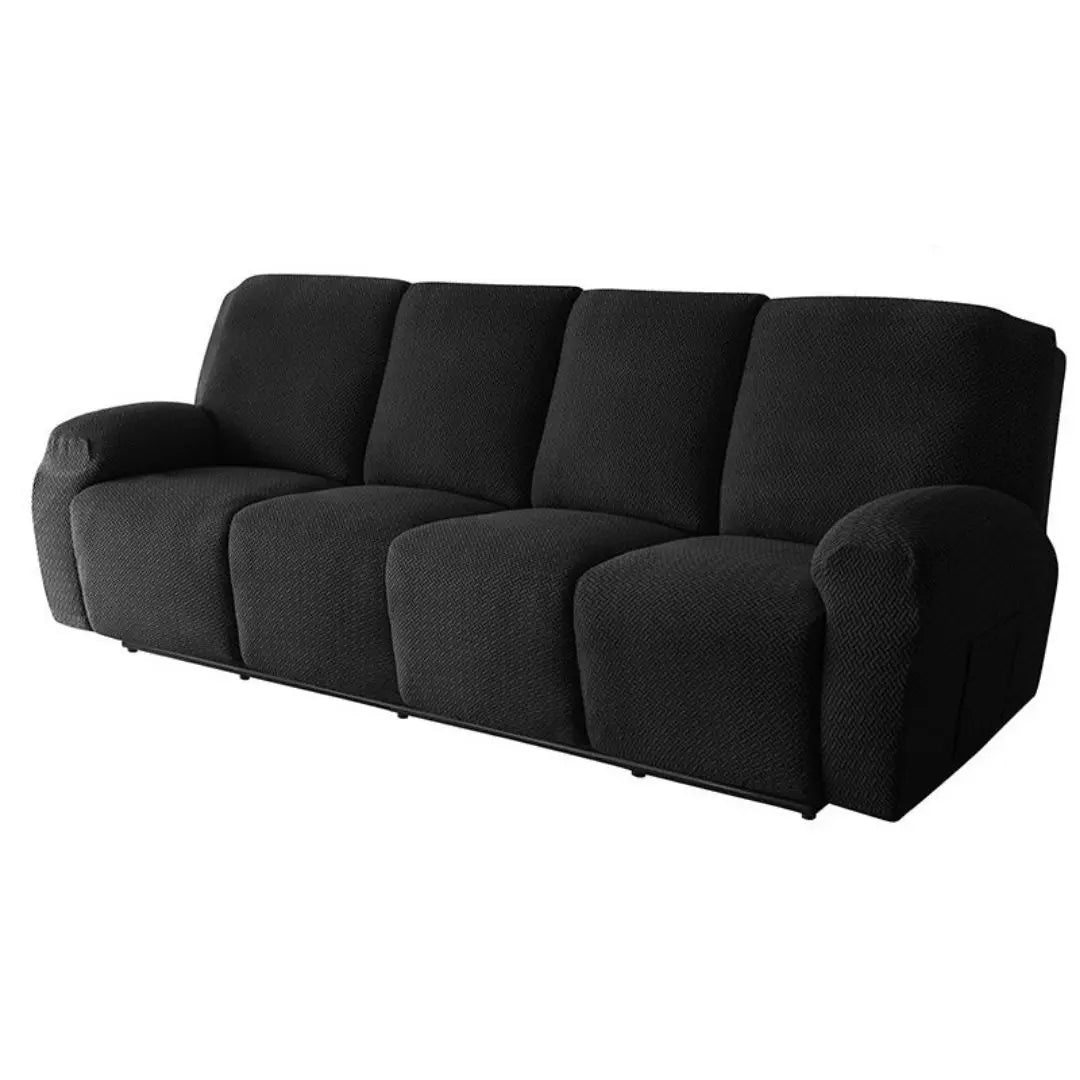 Varsi Polar Fleece Recliner Chair Covers - Stretch Slipcovers with Side Pocket for 1-4 Seater Recliners