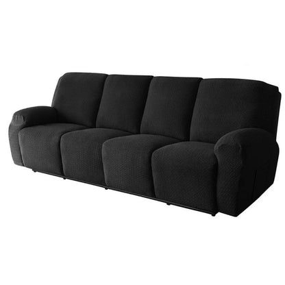 Varsi Polar Fleece Recliner Chair Covers - Stretch Slipcovers with Side Pocket for 1-4 Seater Recliners