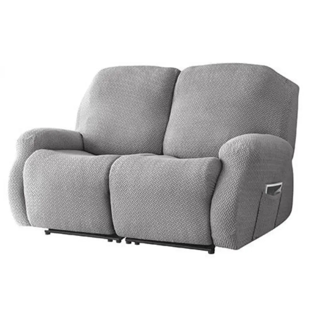 Varsi Polar Fleece Recliner Chair Covers - Stretch Slipcovers with Side Pocket for 1-4 Seater Recliners