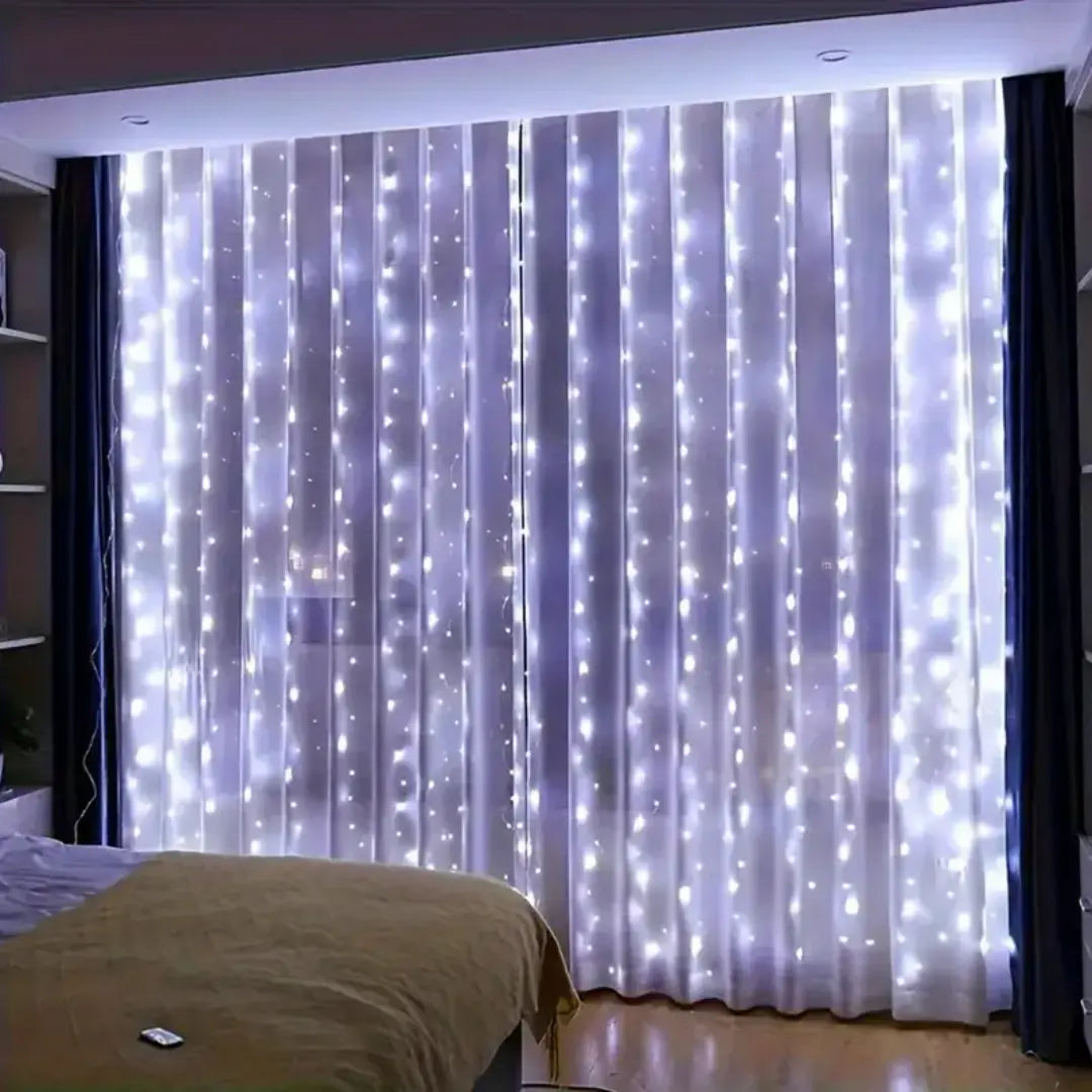 Veyra USB Curtain Light String - Remote Controlled Indoor String Lights