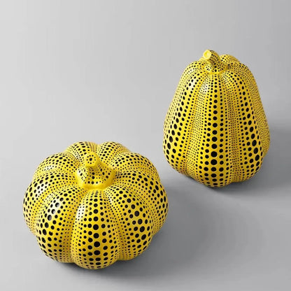 Pumpkin Ornaments Modern Sculpture for Halloween and Christmas