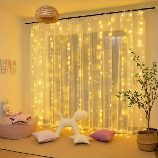 Veyra USB Curtain Light String - Remote Controlled Indoor String Lights