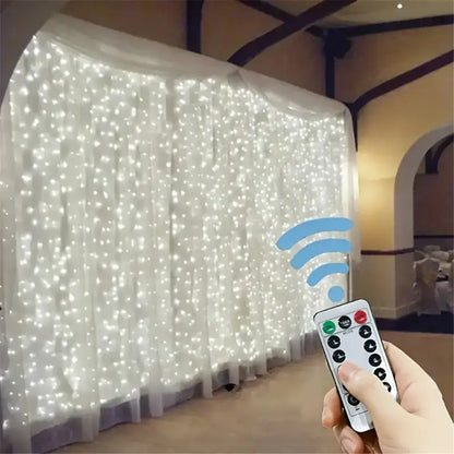 Veyra USB Curtain Light String - Remote Controlled Indoor String Lights