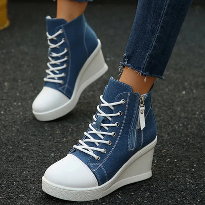 Uptown Canvas Wedge Sneaker