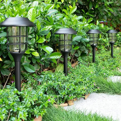 Solar Floor Lamp - Elegant Stainless Steel and Weatherproof
