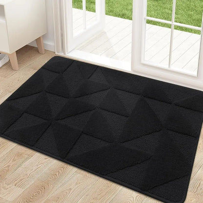 HomaxyTuft Soft Dirt Trapper Mat - Non-Slip Machine Washable Entrance Rug